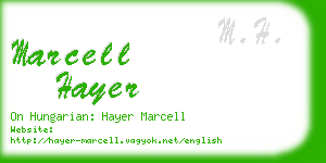 marcell hayer business card